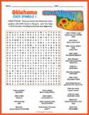 STATE SYMBOLS OF OKLAHOMA Word Search Puzzle Worksheet Activity