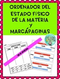STATES OF MATTER SORT IN SPANISH with BOOKMARKS