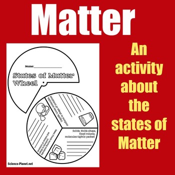 Preview of STATES OF MATTER |  Worksheet Craft Activity 1st 2nd 3rd 4th 5th Grade Science