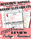 STATIC ELECTRICITY Student REVIEW & Assessment BUNDLE