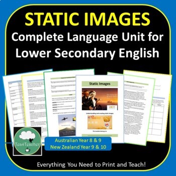 Preview of STATIC IMAGES STUDY Complete Secondary Unit High School ENGLISH