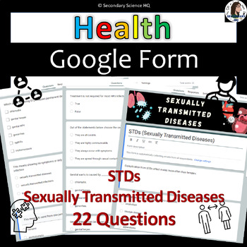 Preview of STDs Sexually Transmitted Diseases | Health | Google Form