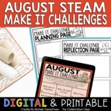 STEAM Activities | August Make It Challenges | Distance Learning