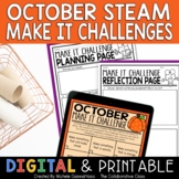 STEAM Activities | October Make It Challenges | Distance Learning
