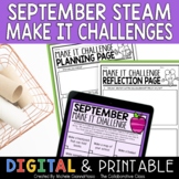 STEAM Activities | September Make It Challenges | Distance