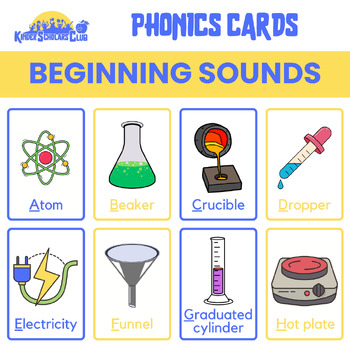 Preview of STEAM Alphabet Beginning Sounds - Young STEAMers Flashcards