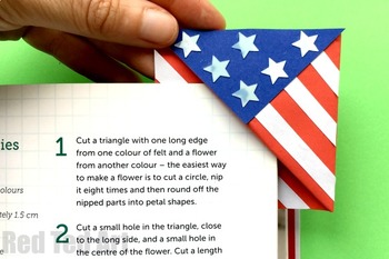 Preview of STEAM American Flag Bookmark Corner (3 Pages) - Memorial Day, 4th July, Flag Day