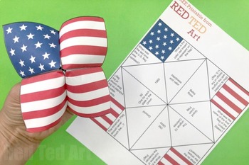 Preview of STEAM American Flag Cootie Catcher (4 Pages) - Memorial Day, 4th July, Flag Day