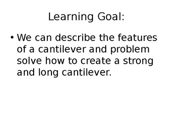 Preview of STEAM Cantilever Activity Powerpoint