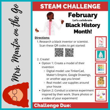 Preview of STEAM Challenge- February: Celebrate Black Innovators