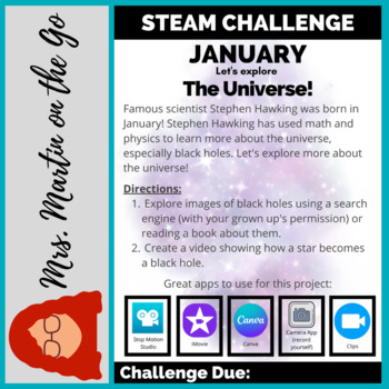 Preview of STEAM Challenge- January: Black Holes