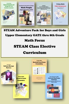 Preview of STEAM Class BUNDLE - Math Focus Hours of Hands-on Projects GATE Gifted