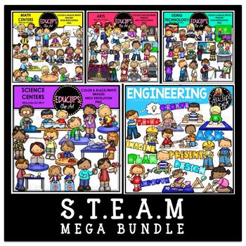 Preview of STEAM Clip Art Mega Bundle {Educlips Clipart}