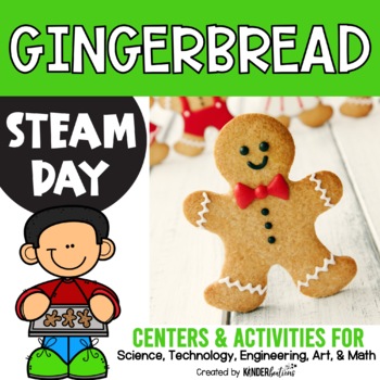 Preview of STEAM Day Centers and Activities  | Gingerbread Man Theme | STEM