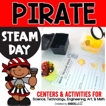 Preview of STEAM Day Centers and Activities  | Pirate Theme | STEM