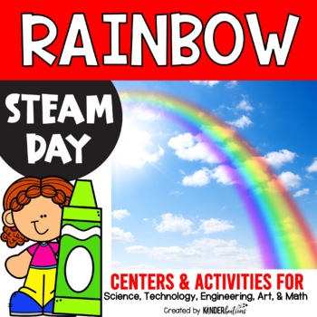 Preview of STEAM Day Centers and Activities  | Rainbow Theme | STEM