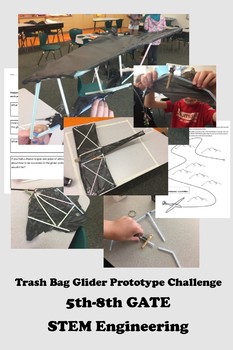 Preview of STEAM Glider Prototype Engineering Challenge for Upper Elem Gifted and Talented