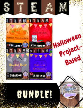 Preview of STEAM Halloween Bundle Project 4 Products Included, GATE, Standards based K-5