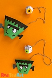 STEAM Halloween Paper Toy - Frankenstein Cup & Ball Game 3