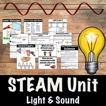 Preview of STEM and STEAM: Light and Sound NGSS Integrated Unit
