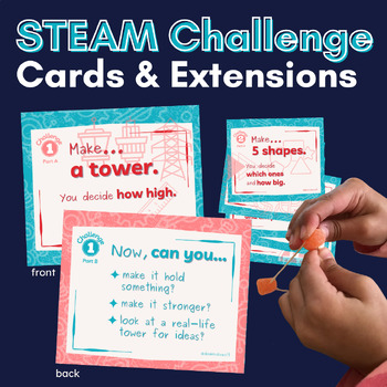 Preview of STEAM Maker Challenge Cards & Extensions (8.5 x 11)