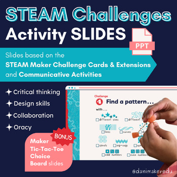 Preview of STEAM Maker Challenges & Communicative Activities (PPT SLIDES)