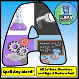 STEAM Math Tech Lettering Set Bulletin Board Display All Letters Numbers Signs