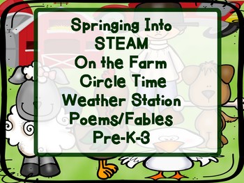 Preview of STEAM Poetry and Fables Circle Time From the Farm