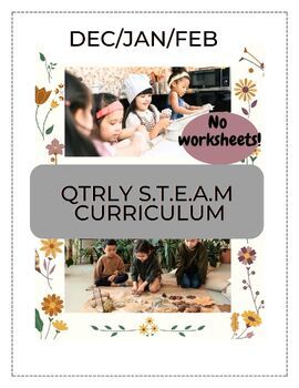 Preview of STEAM Preschool Lesson Plans 12 week Curriculum Qtrly Reggio Montessori