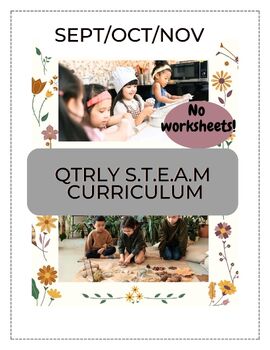 Preview of STEAM Preschool curriculum Lesson Plans 12 week Reggio Montessori