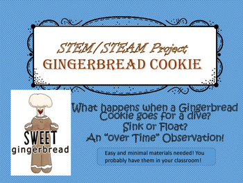 Preview of STEAM/STEM Challenge Gingerbread Cookie Sink or Float