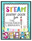 STEAM & STEM Learning Lab Makerspace Posters | Bright & Fun