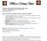 STEAM & Space Science: Mars Colony Space Unit Organized- N