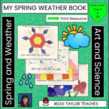 Preview of STEAM Spring Weather Book for Science and Art