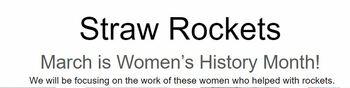 Preview of STEAM: Straw Rockets for Women's History Month