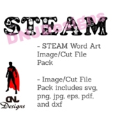 STEAM Word Art Image/Cut File Pack