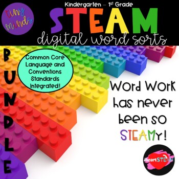 Preview of STEAM Word Work - Digital Word Sorts - Distance Learning