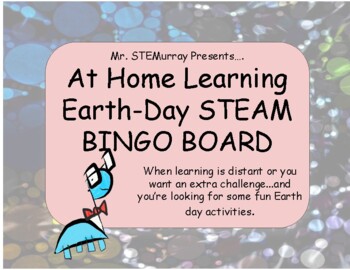 Preview of STEAM at Home Earth Day Challenge Board
