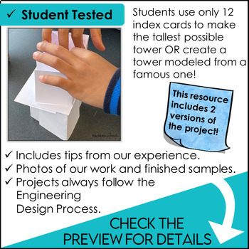 Index Card STEM Towers - STEM Activities for Kids