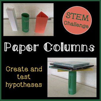 Preview of No Prep STEM Challenge: 3D Shapes/Paper Columns