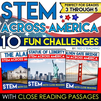 Preview of U.S. Landmarks America STEM Challenges with Close Reading Passages Bundle