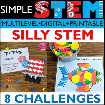 Preview of Read Across America Activities STEM 8 Silly STEAM Challenges Elementary Summer