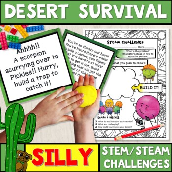 Preview of STEM Activities Desert Survival STEAM Challenge for Elementary Kids