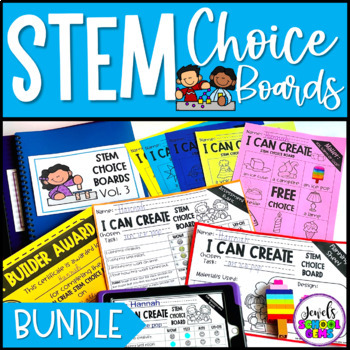 Preview of STEM Activities & Makerspace BUNDLE | STEM Choice Boards PreK Kindergarten 1st