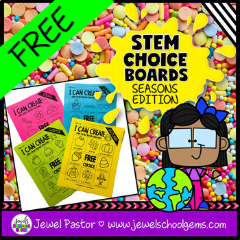 Preview of STEM Activities & Makerspace | Choice Boards PreK Kindergarten 1st Grade FREE