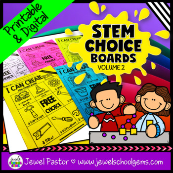 Preview of STEM Activities & Makerspace | Choice Boards PreK Kindergarten 1st Grade