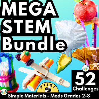 Preview of EASY MATERIALS STEM ACTIVITIES with End of Year Summer STEM - #SizzlingSTEM50