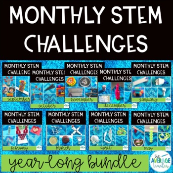 Preview of STEM Activities - Monthly STEM Challenges YEAR-LONG BUNDLE!