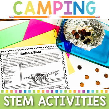 Preview of STEM Activities | STEM Team Building Challenge | Science Lessons | Camping Theme