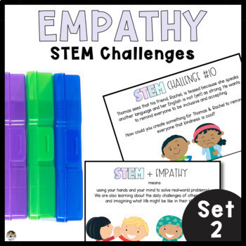 Preview of STEM Activities Task Cards with Empathy Scenarios for Social Skills Counseling